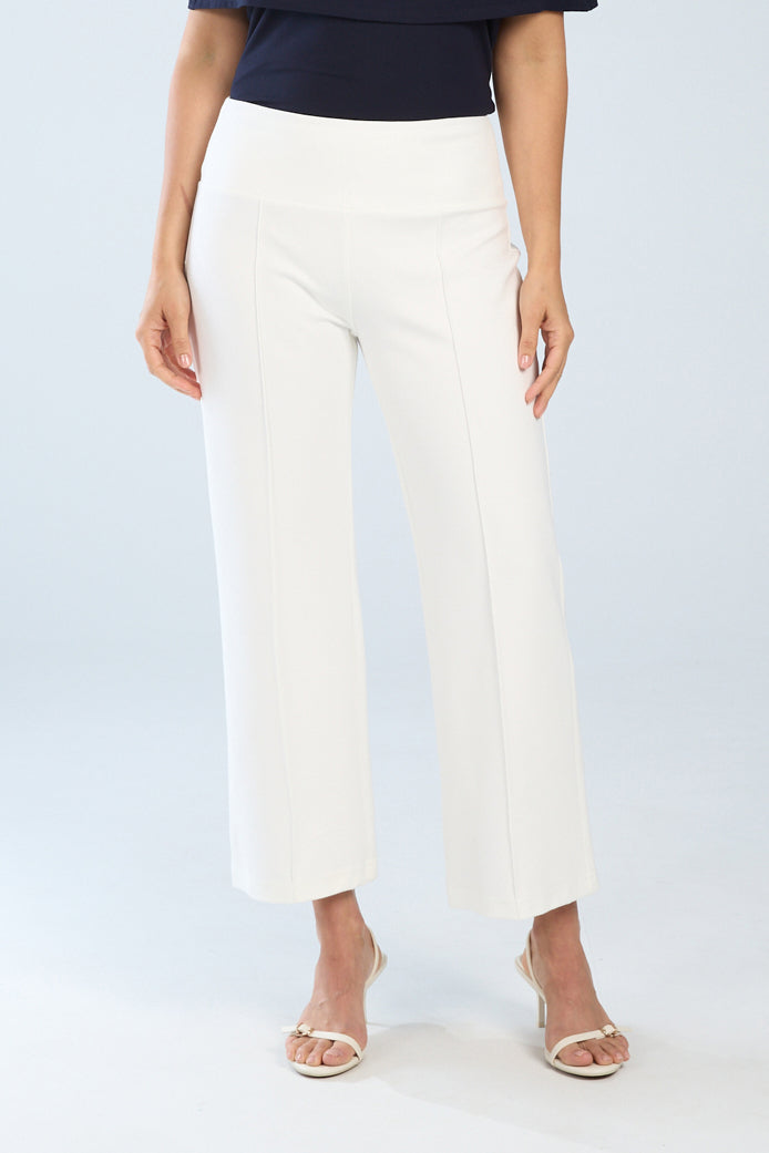 Ponte Crop Slip On Wide Leg – BEDDOME
