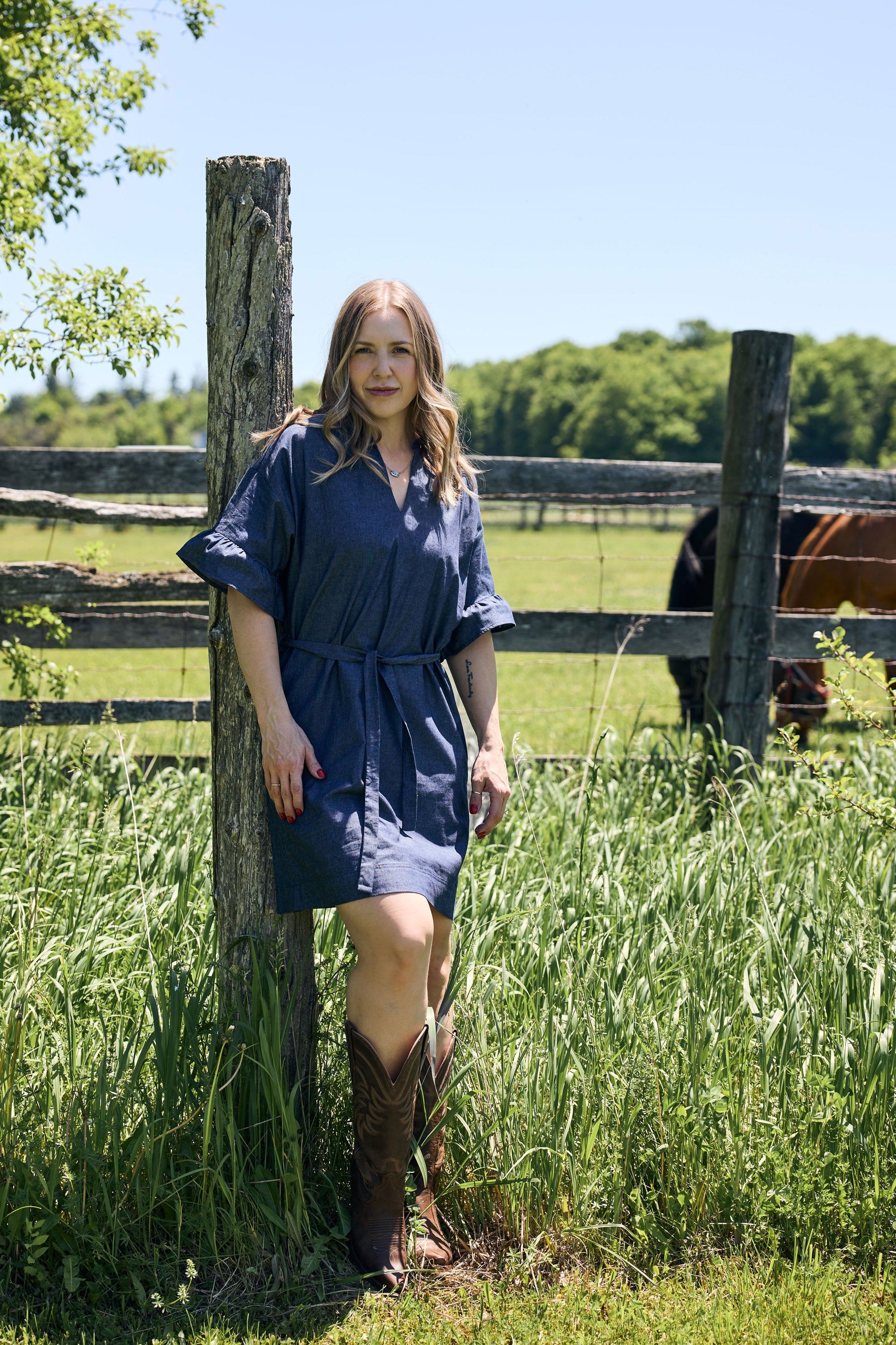 Ruffle Sleeve Dress