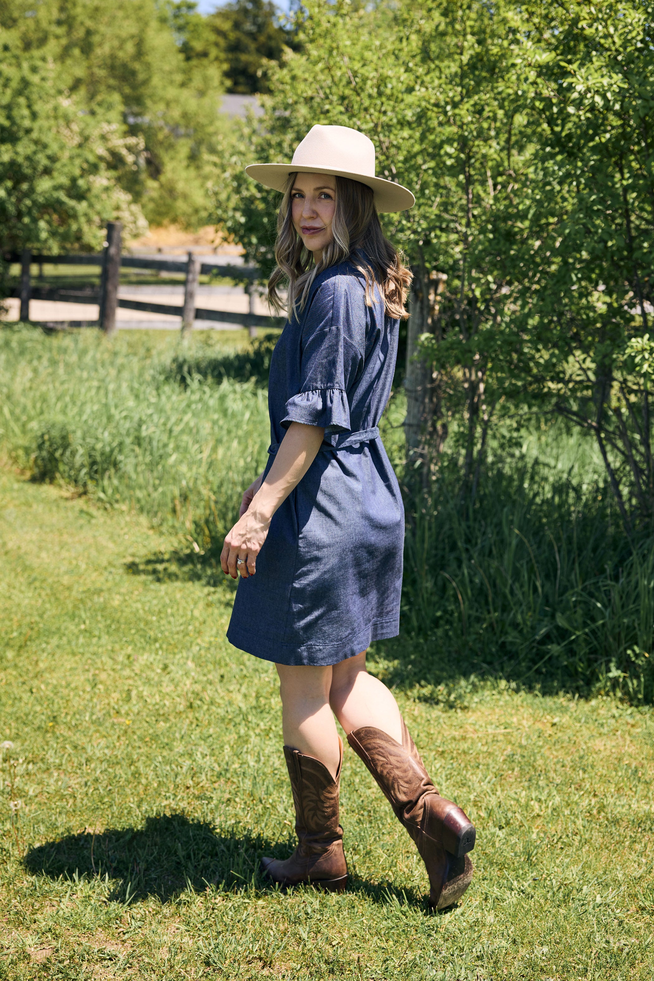 Ruffle Sleeve Dress