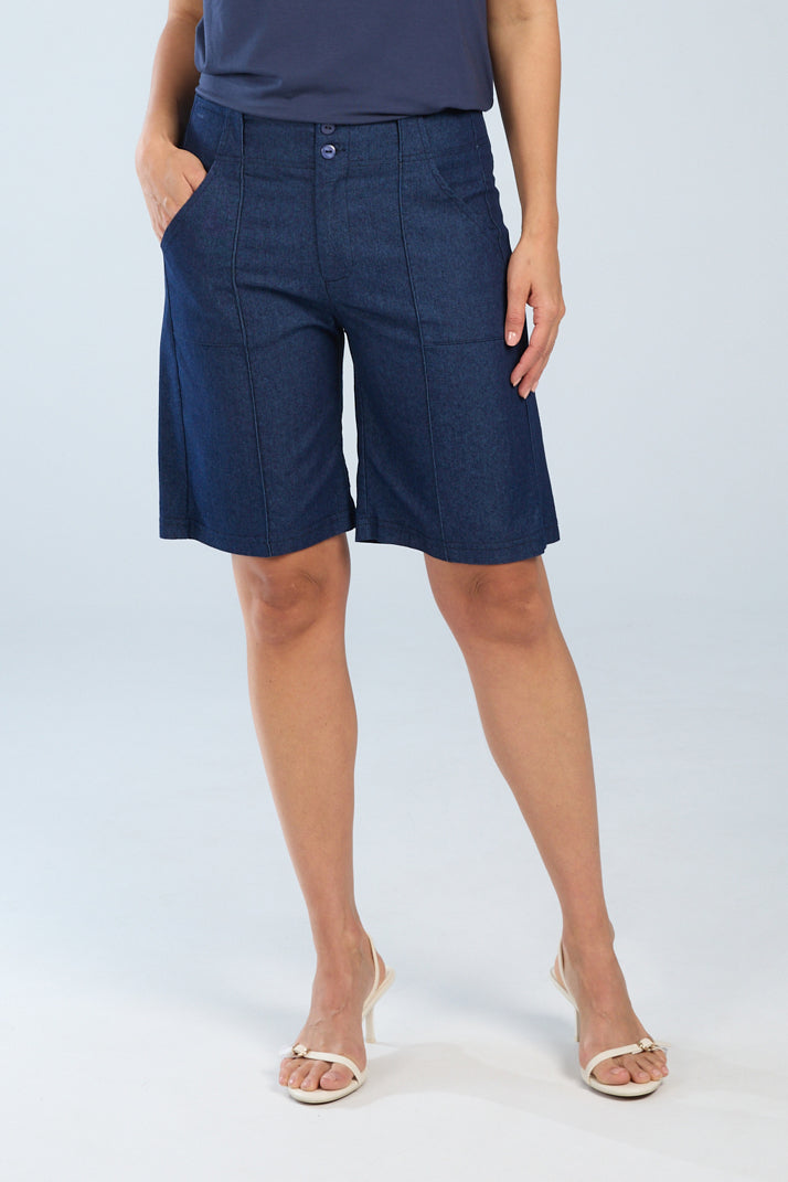 Stretch Linen Bermuda