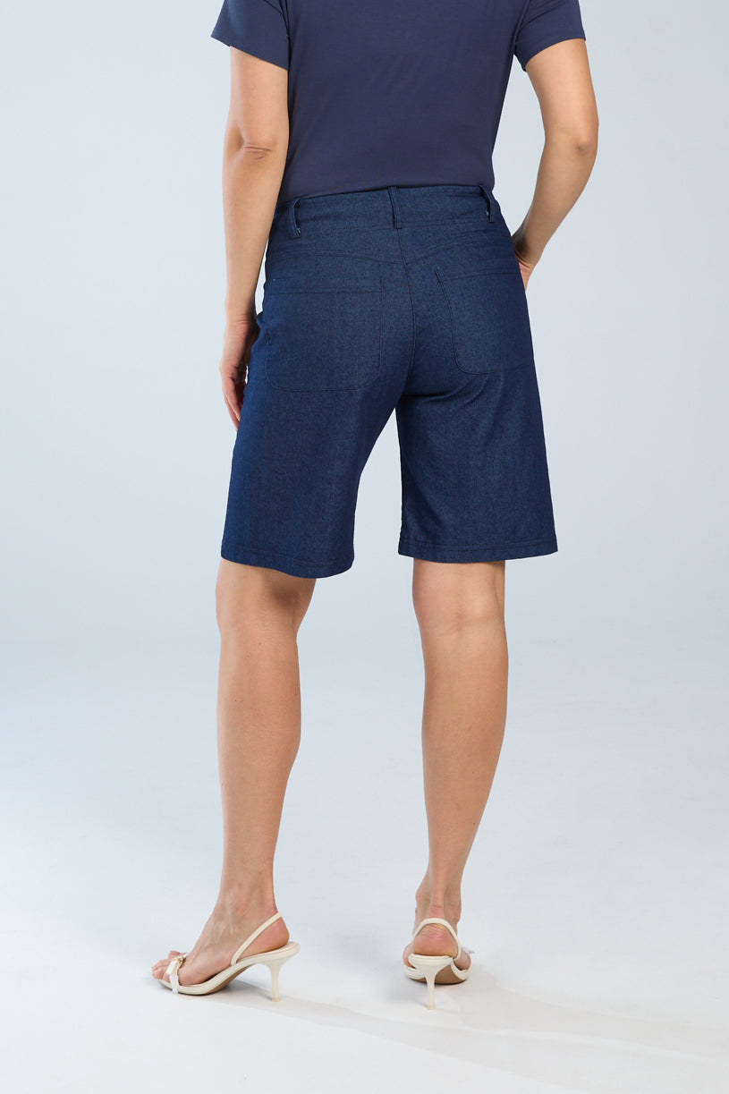 Stretch Linen Bermuda