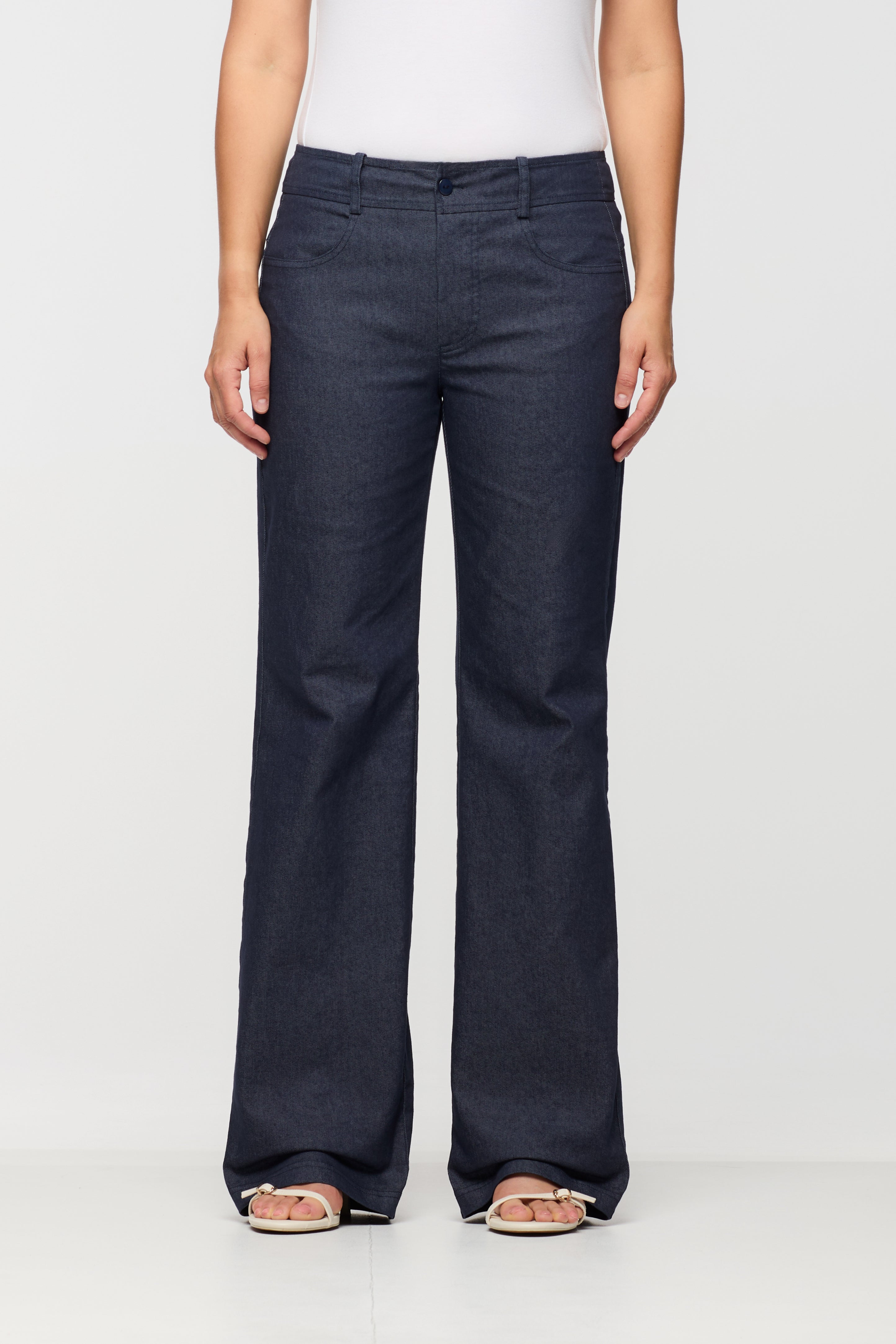 Stretch Denim Wide Leg