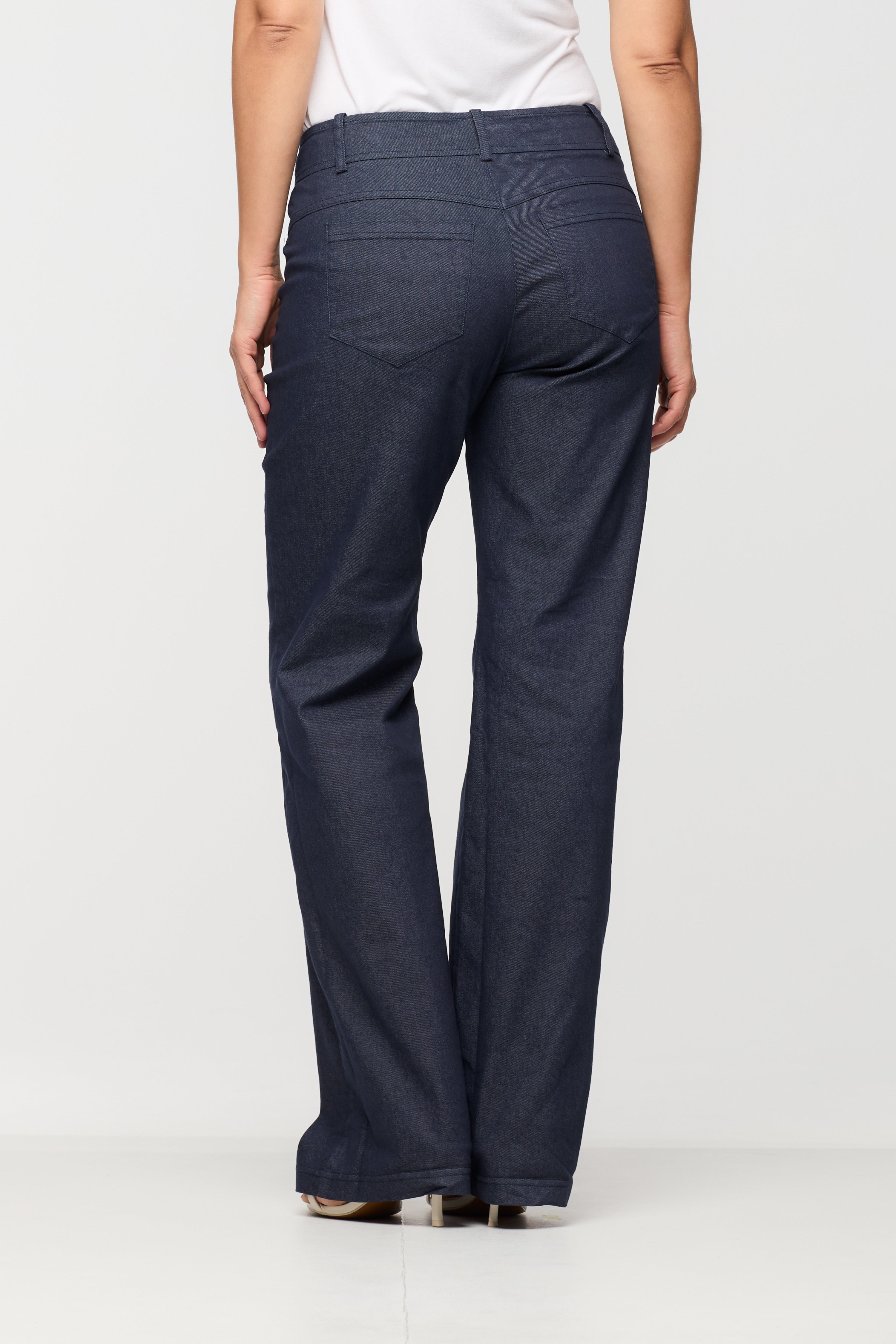 Stretch Denim Wide Leg