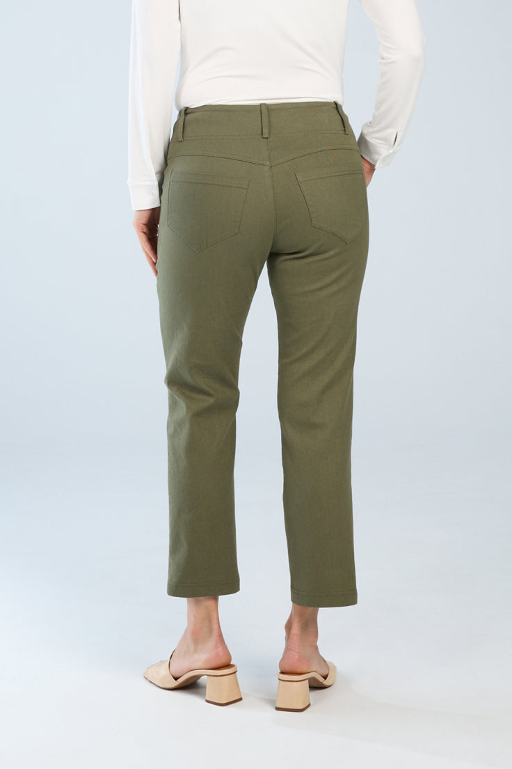 Stretch Denim Crop Cargo