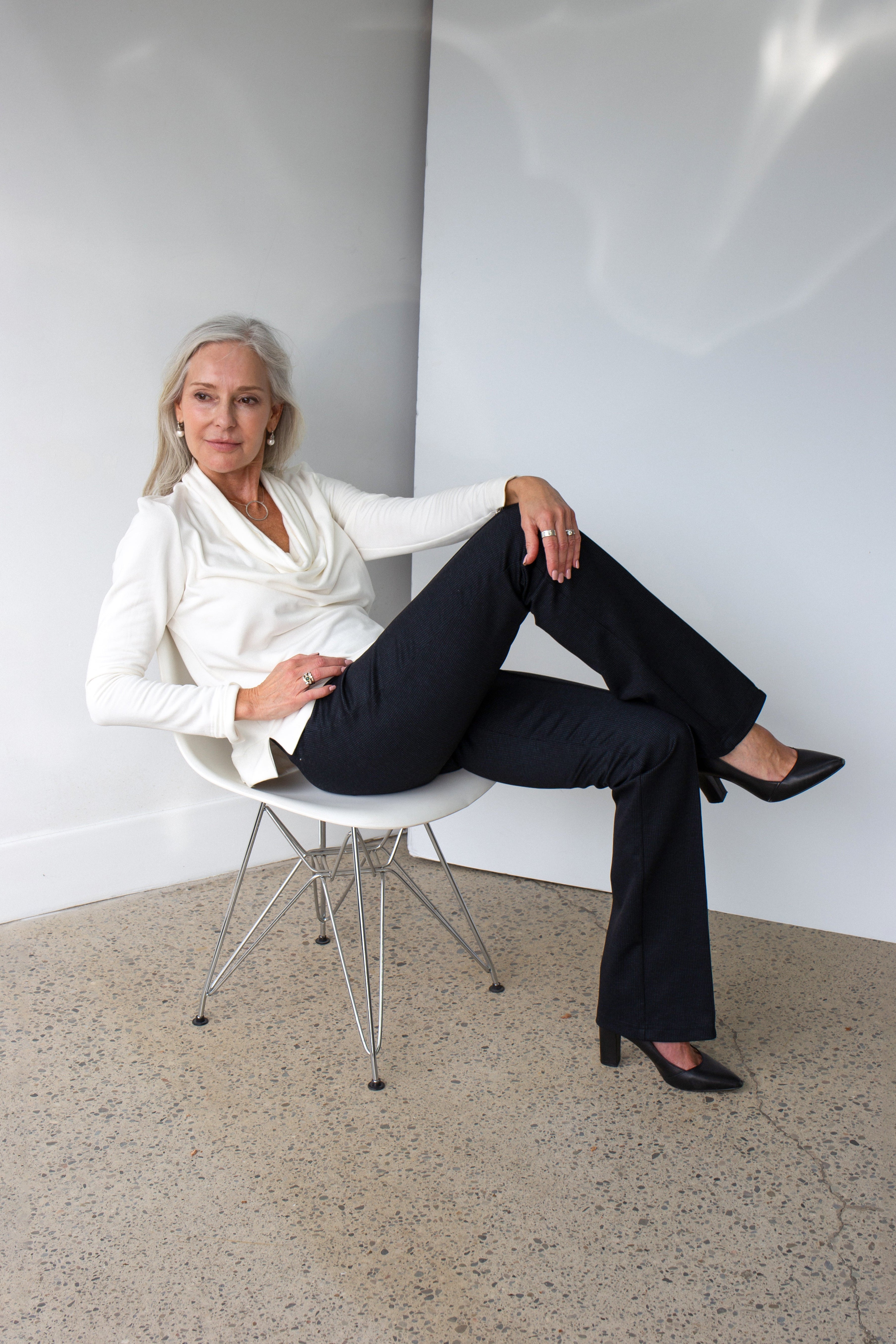 Cloud Knit Drape Sweater